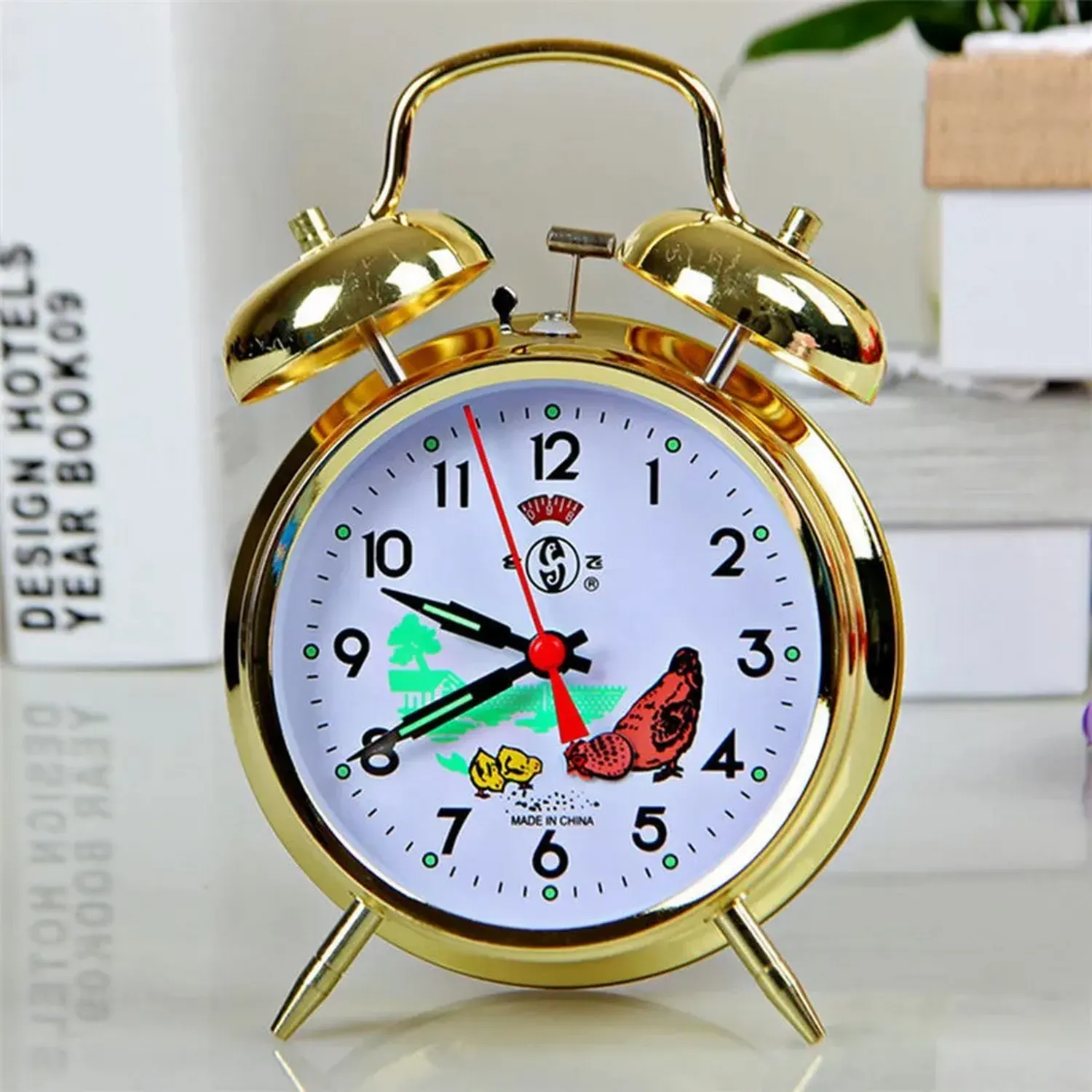 Reloj De Mesa Clasico Alarma Decoracion Minimalista +bateria