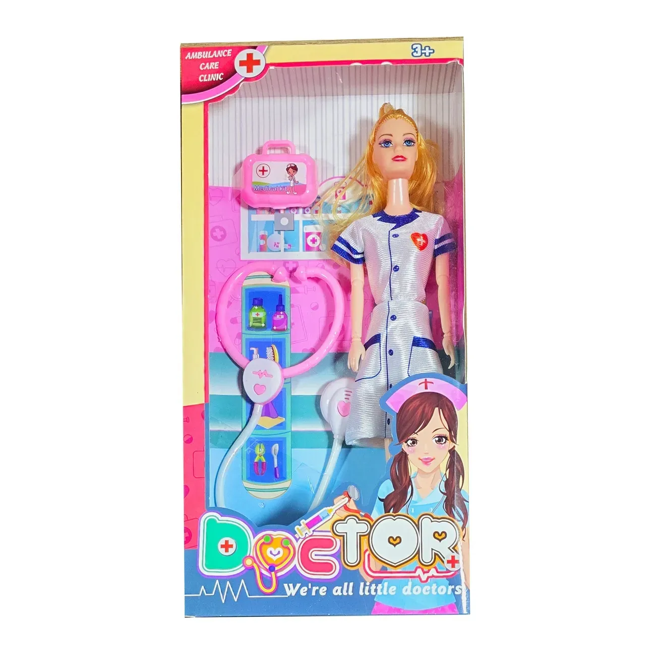 Muñeca Doctora Estetoscopio Bolso Juguete Niñas Diversion