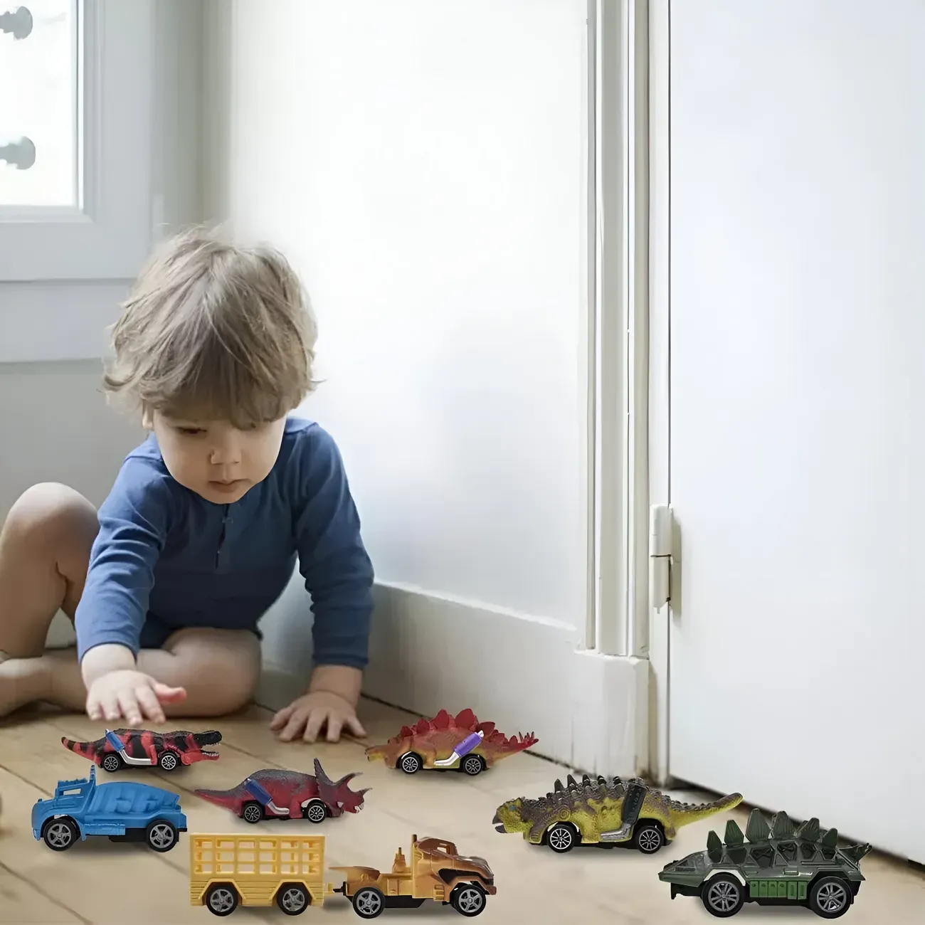 Carros Dinosaurios Kit De Impulso Juguete Didactico Niño 