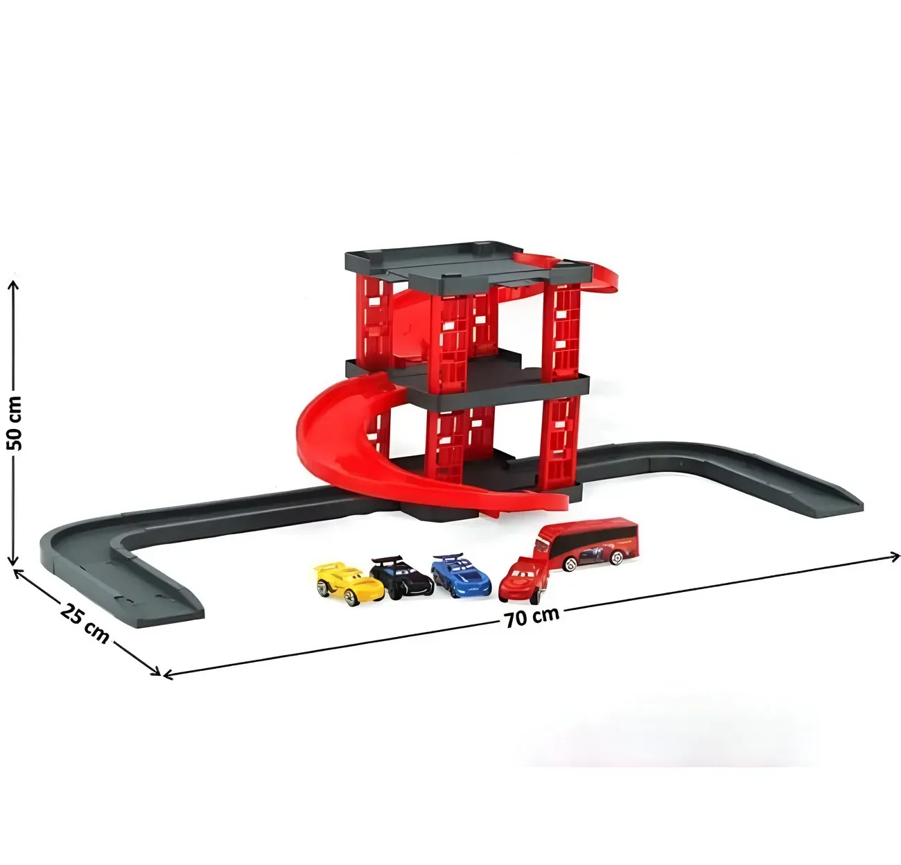 Pista De Carros Estacion Garage Rayo Mcqueen Cars Juguete