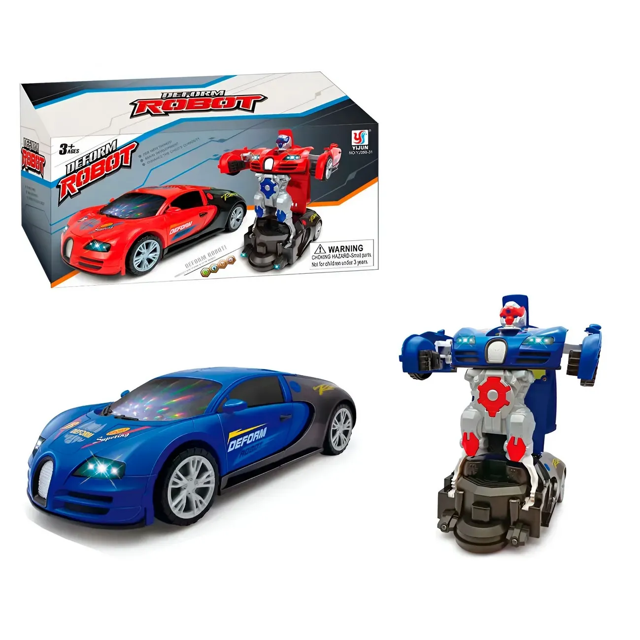 Carro Bugati Transformers Deportivo Juguete Niño + Baterias