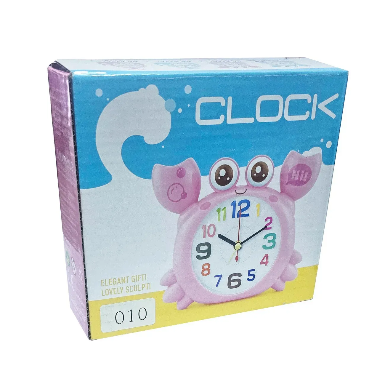 Reloj De Mesa Para Niños (a) Cangrejo Decoracion + Bateria