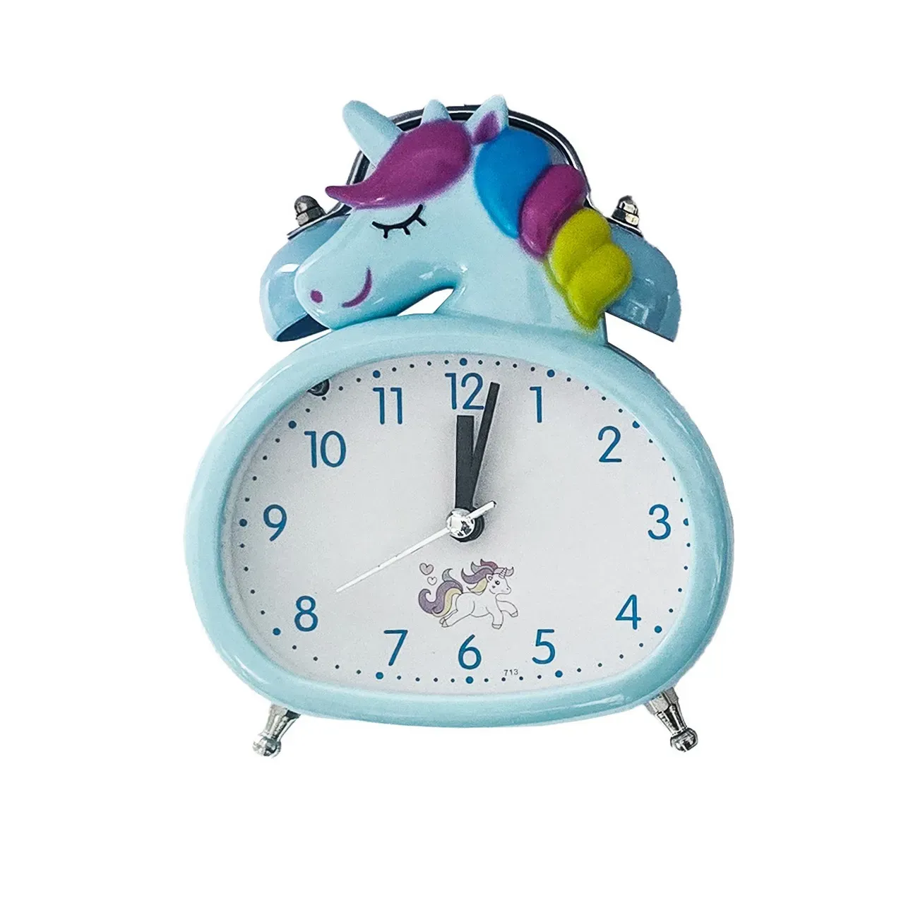 Reloj De Mesa Para Niñas Unicornio Pony Alarma + Bateria