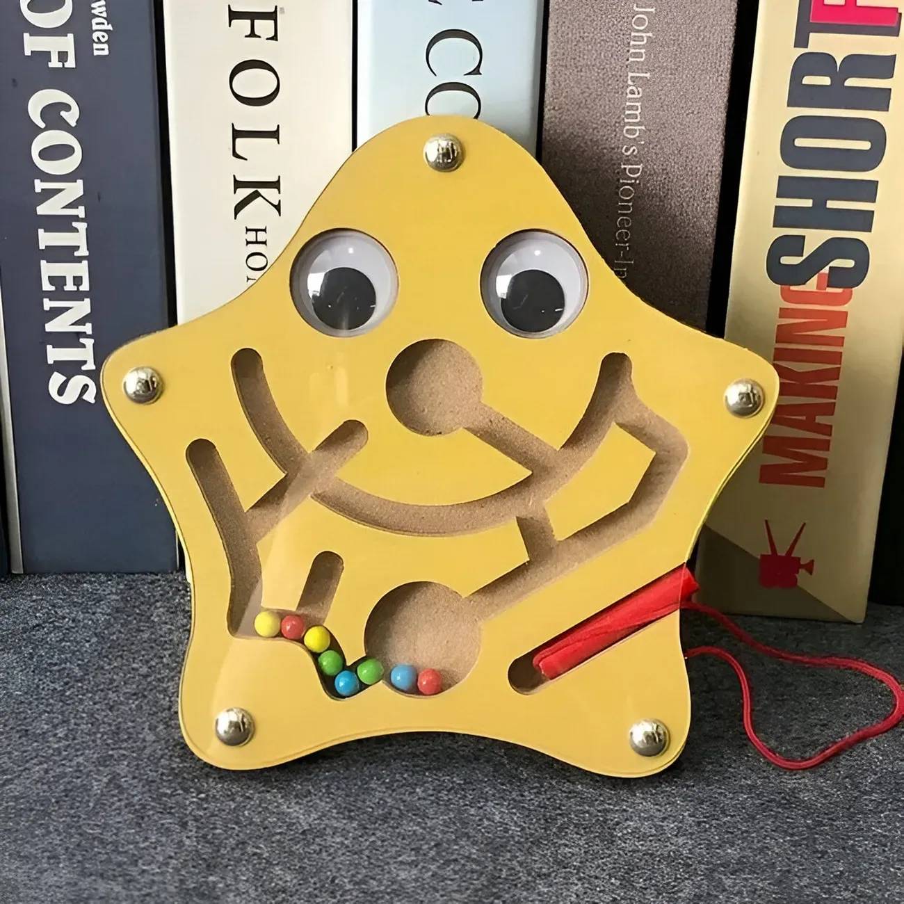 Juego Laberinto Magnetico Estrella Didactico De Madera