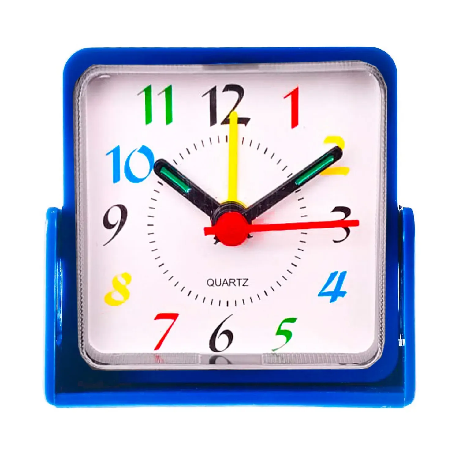 Reloj De Mesa Despertador Portatil Cuadrado Quartz + Bateria