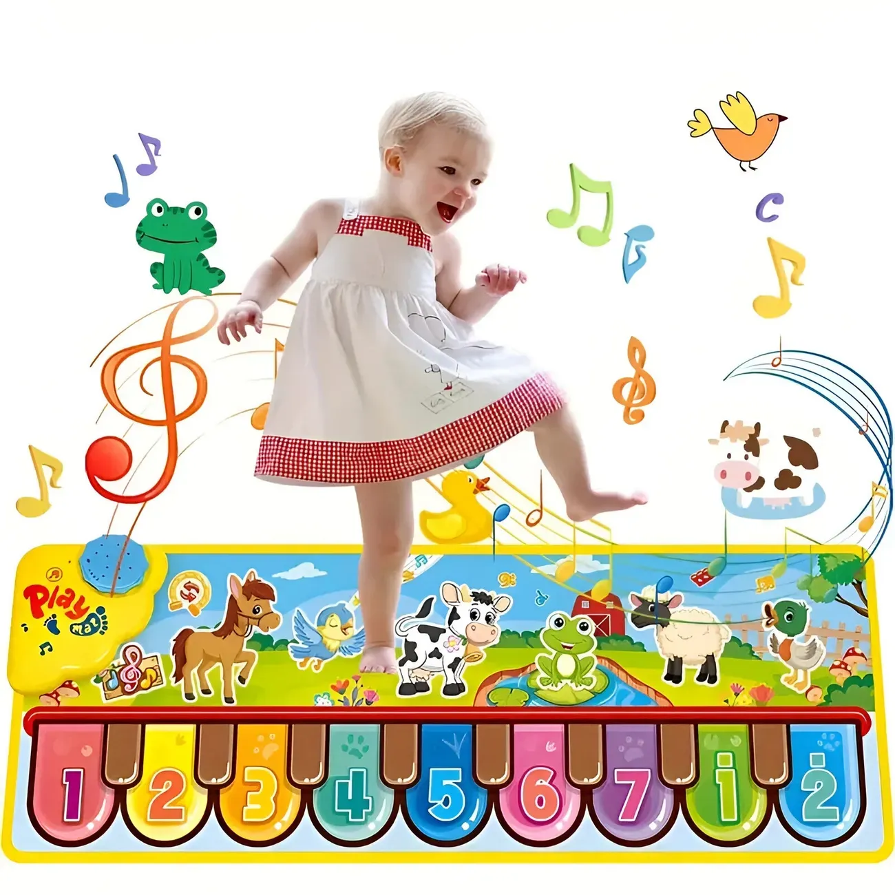 Tapete Musical Bebes Niños Sonido Animales + Baterias