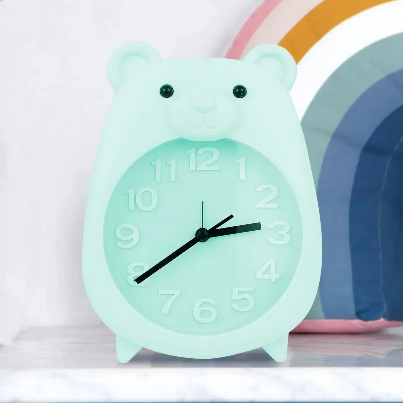 Reloj De Mesa Pared Para Niñas (o) Oso Osito Alarma +bateria