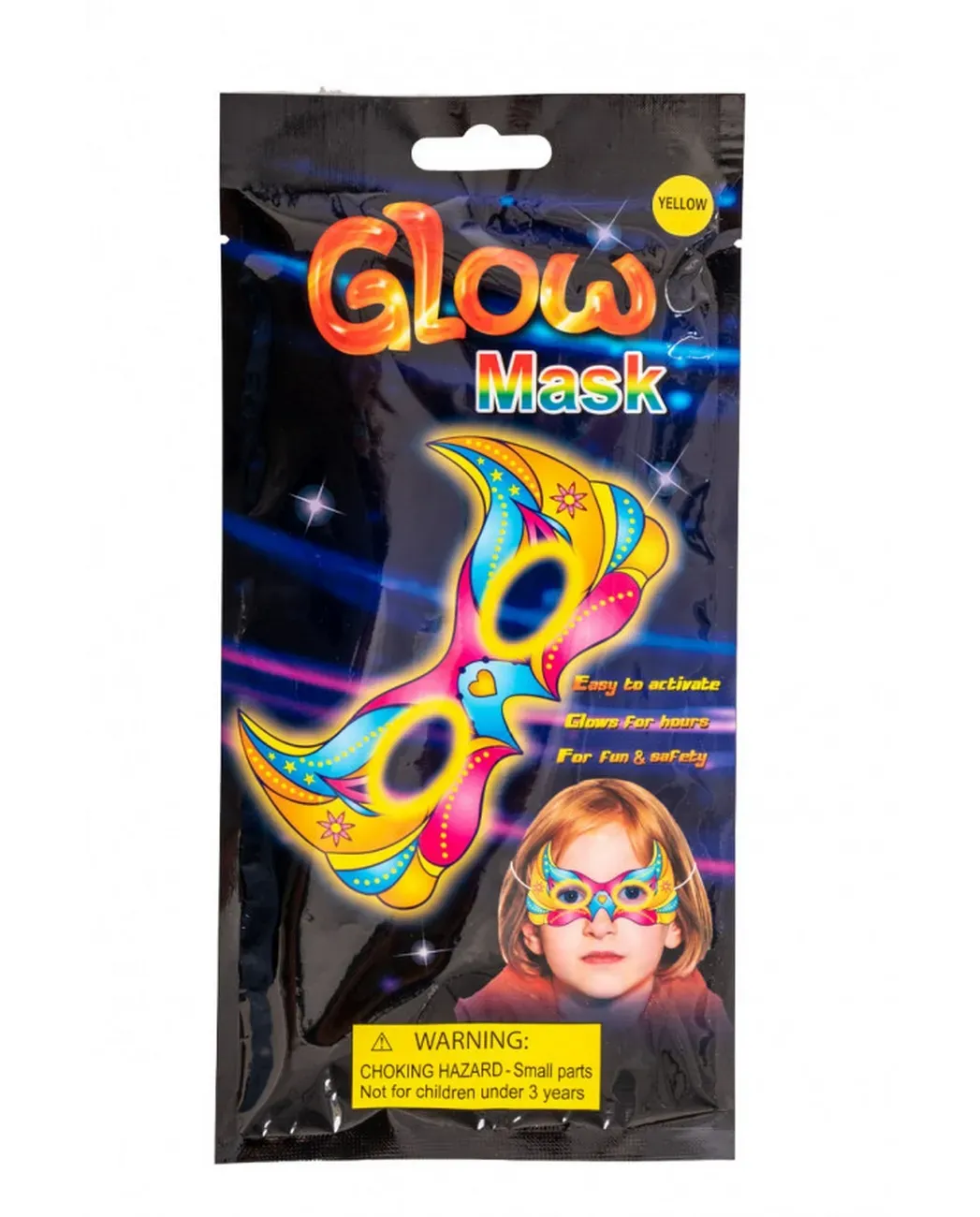 Antifaz Mascara Glow Neón Party Fiesta Hora Loca X 6 Unidad