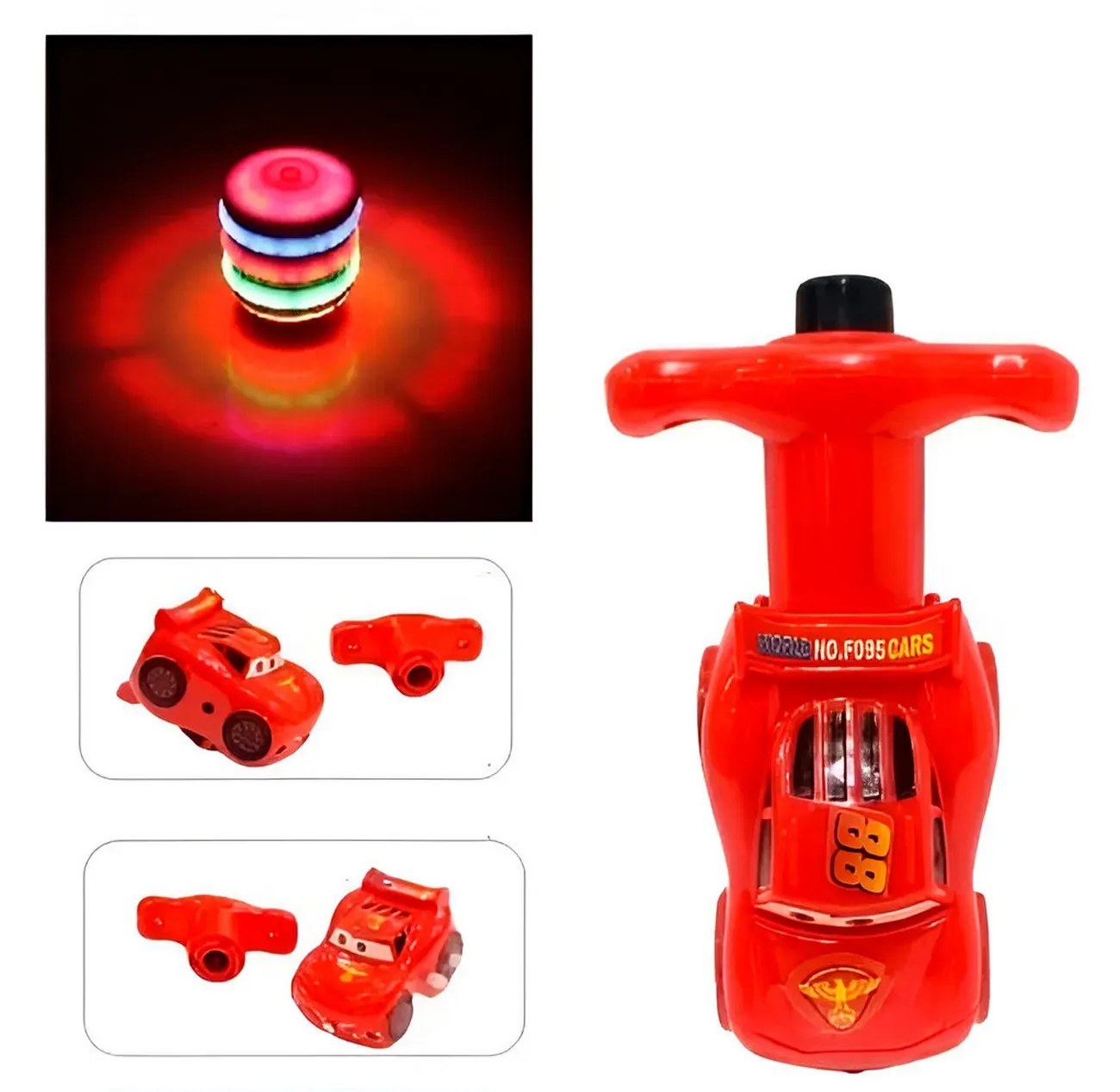 Trompo Luces Rayo Mcqueen Cars Luces Musical Interactivo