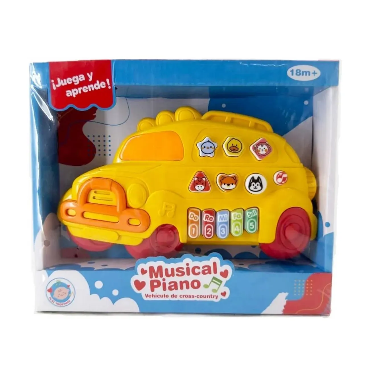 Piano Organeta Musical Carro Bebes Niños Juguete + Baterias