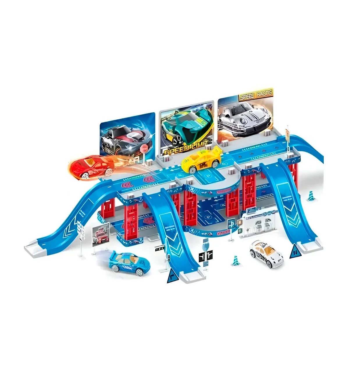 Pista Puente Carros Deportivo Carreras Racing Juguete