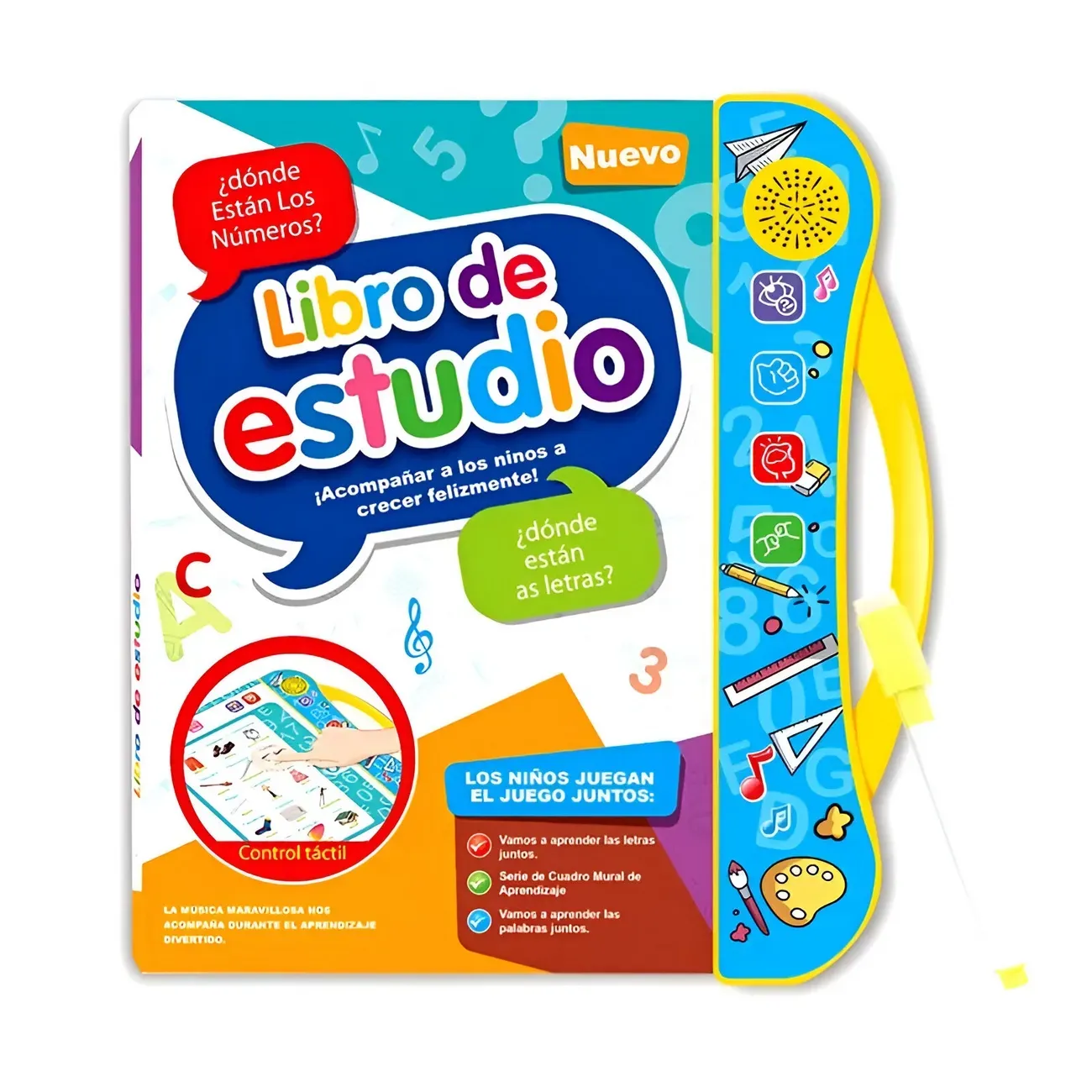 Libro De Estudio Aprendizaje Facil Niños Sonido Interactivo