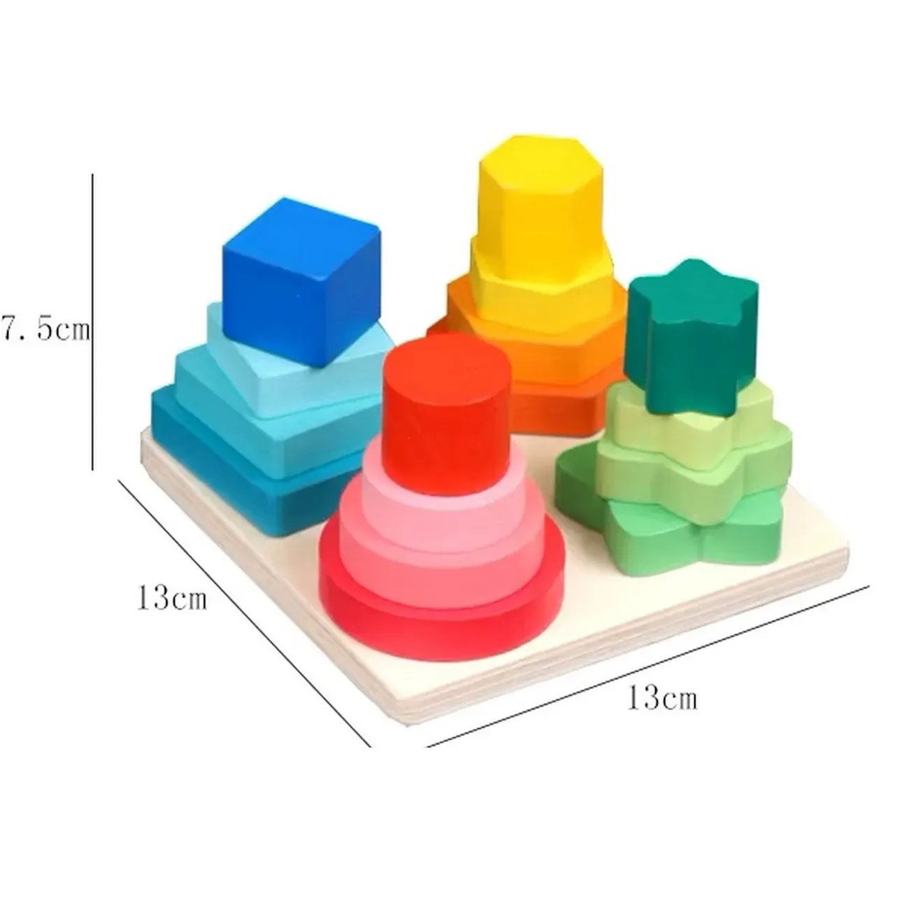 Juego Columnas Figuras Geometricas Encastre Desarrollo Niño