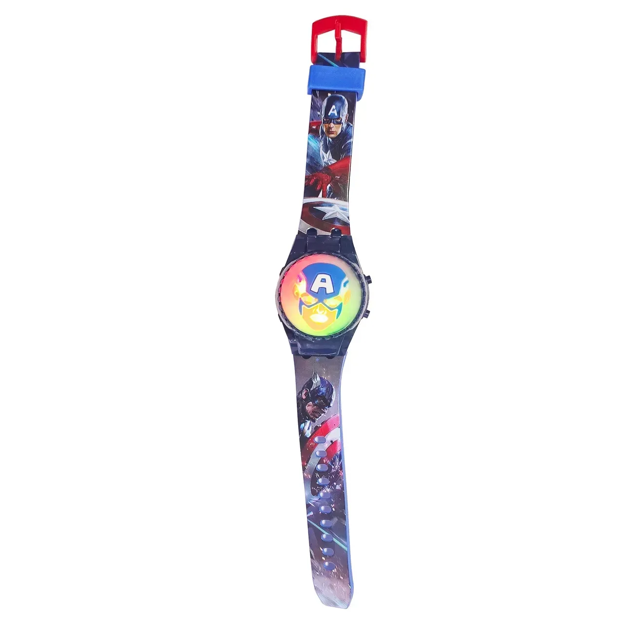 Reloj Niños Digital Capitan America Luces Spinner Infantil