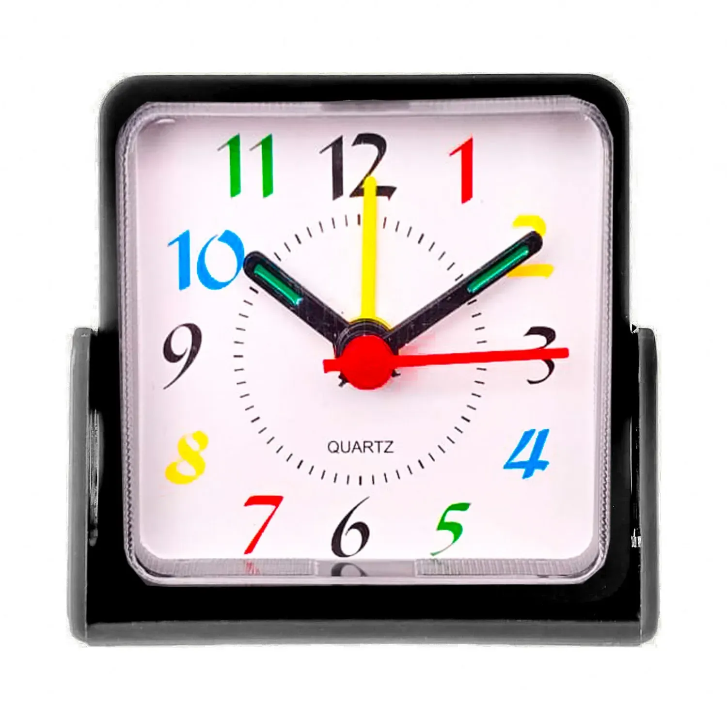 Reloj De Mesa Despertador Portatil Cuadrado Quartz + Bateria