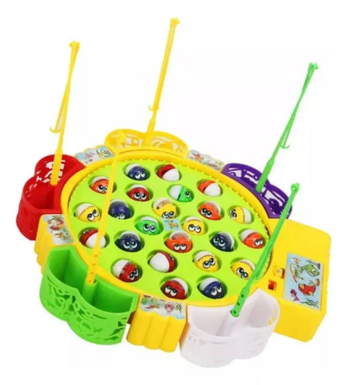 Juego De Pesca Grande Iman Juguete Giratorio Niños Juguete