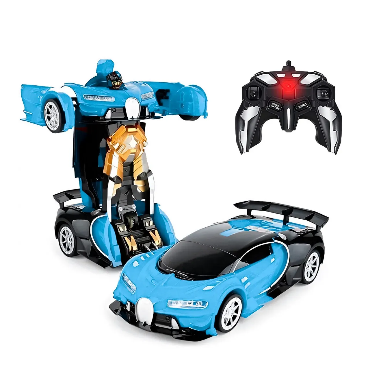 Carro Control Remoto Transformers En Robot Recargable Racing