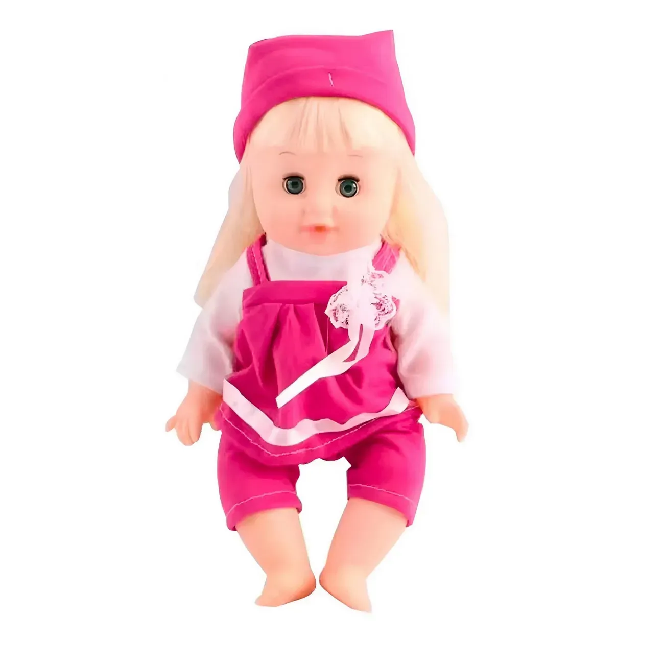 Muñeco Bebe Vestido Fucsia Pañal Vacinilla Juguete Niñas