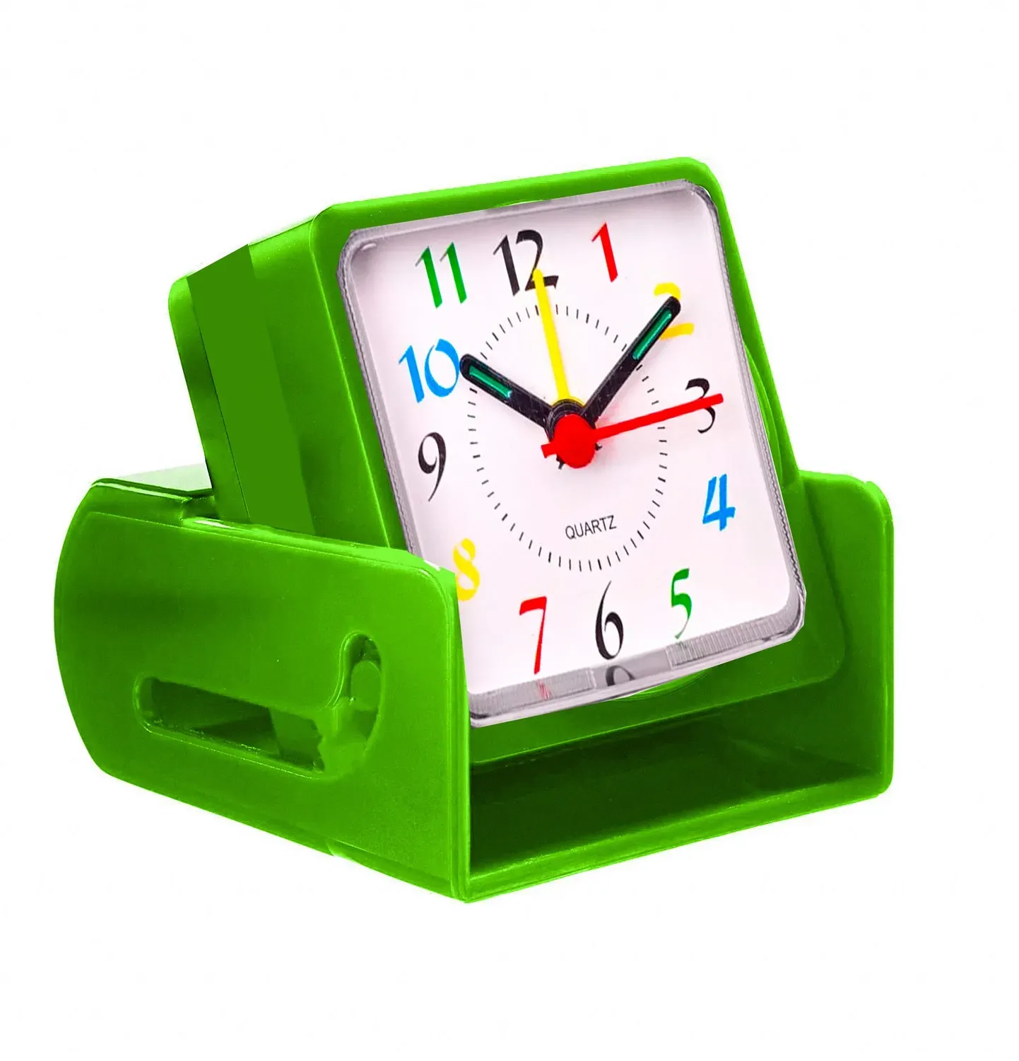 Reloj De Mesa Despertador Portatil Cuadrado Quartz + Bateria