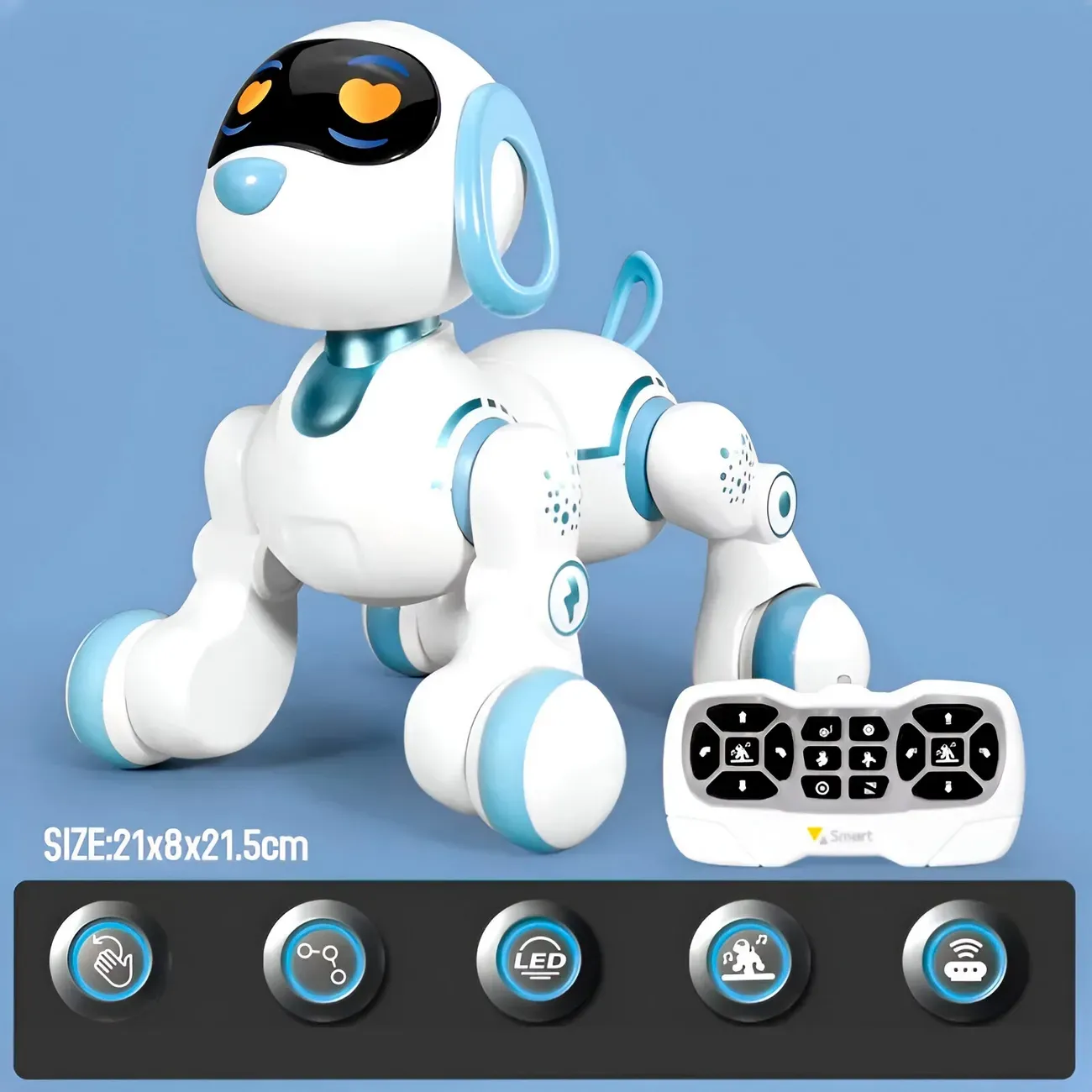 Perro Robot Inteligente A Control Remoto Recargable Juguete