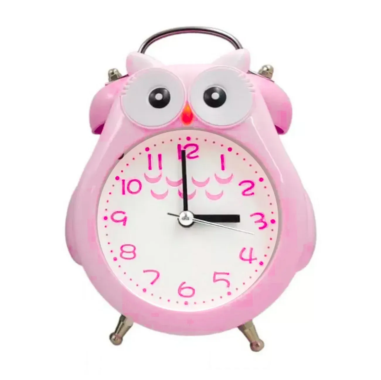 Reloj De Mesa Buho Unisex Decoracion Alarma + Bateria