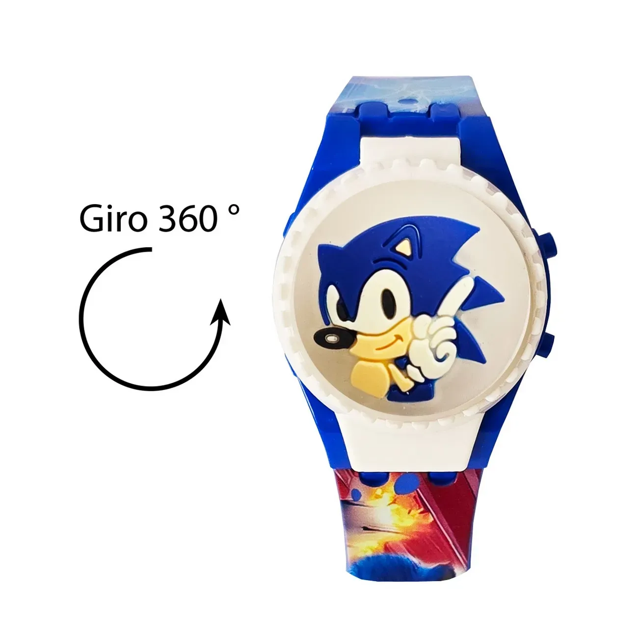 Reloj Niños Digital Sonic Erizo Luces Spinner Infantil