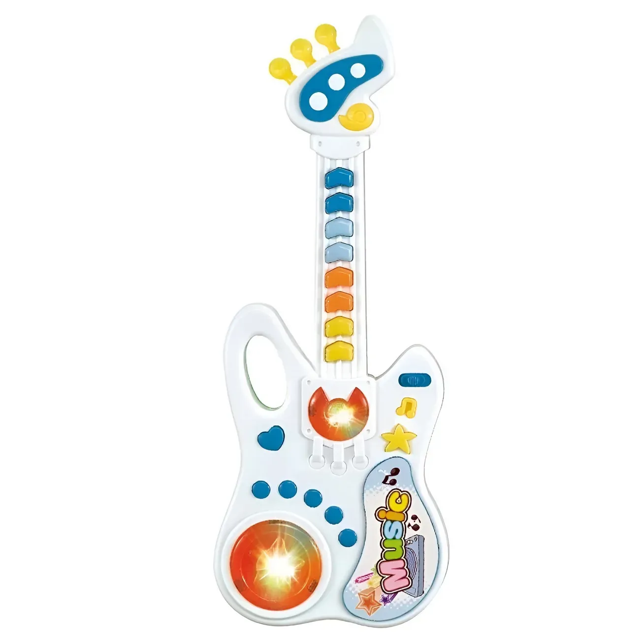 Guitarra Unisex Juguete Interactivo Luces Sonido + Baterias