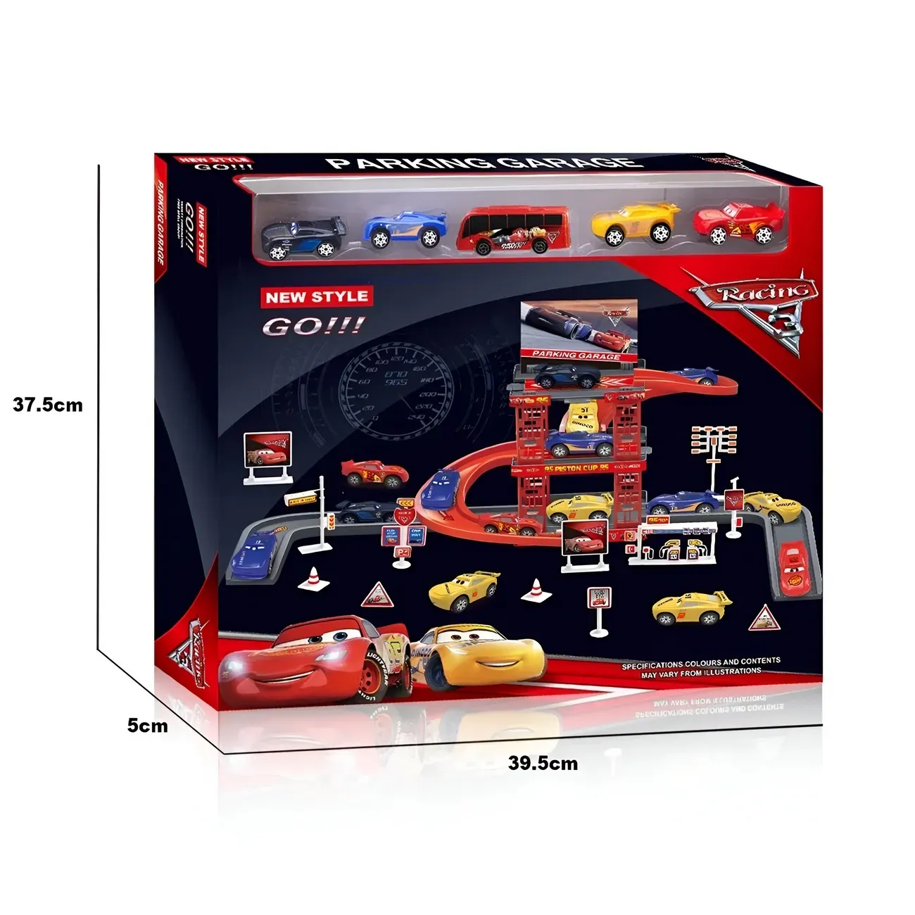 Pista De Carros Estacion Garage Rayo Mcqueen Cars Juguete