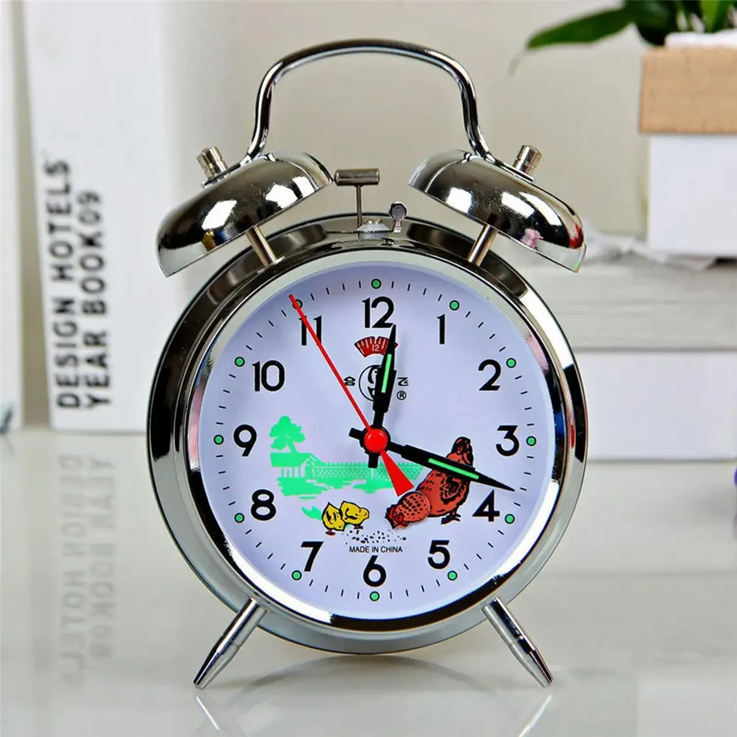 Reloj De Mesa Clasico Alarma Decoracion Minimalista +bateria