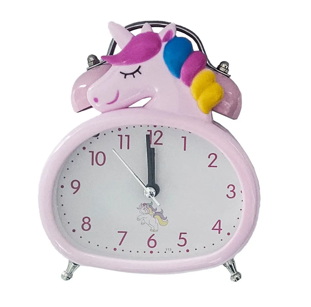 Reloj De Mesa Para Niñas Unicornio Pony Alarma + Bateria