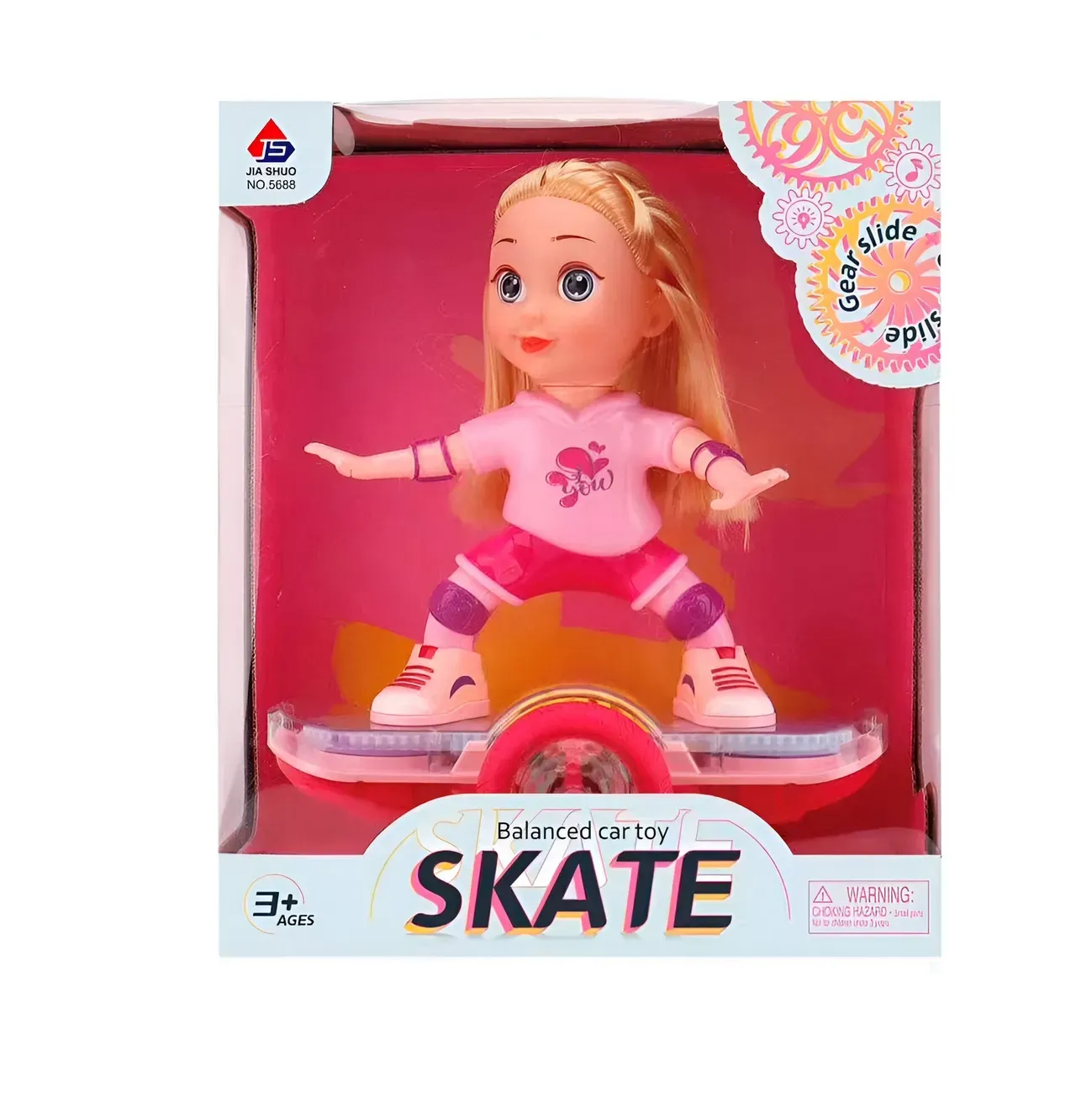 Muñeca Skate Baile Musical Con Patineta Scooter + Baterias