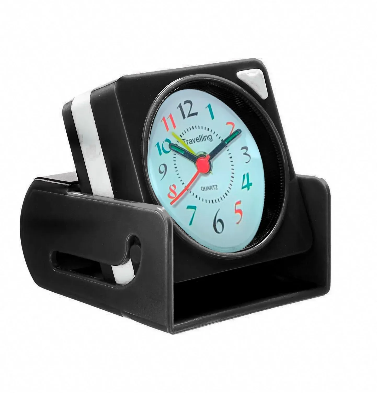 Reloj De Mesa Despertador Portatil Viajes Cuadrado + Bateria