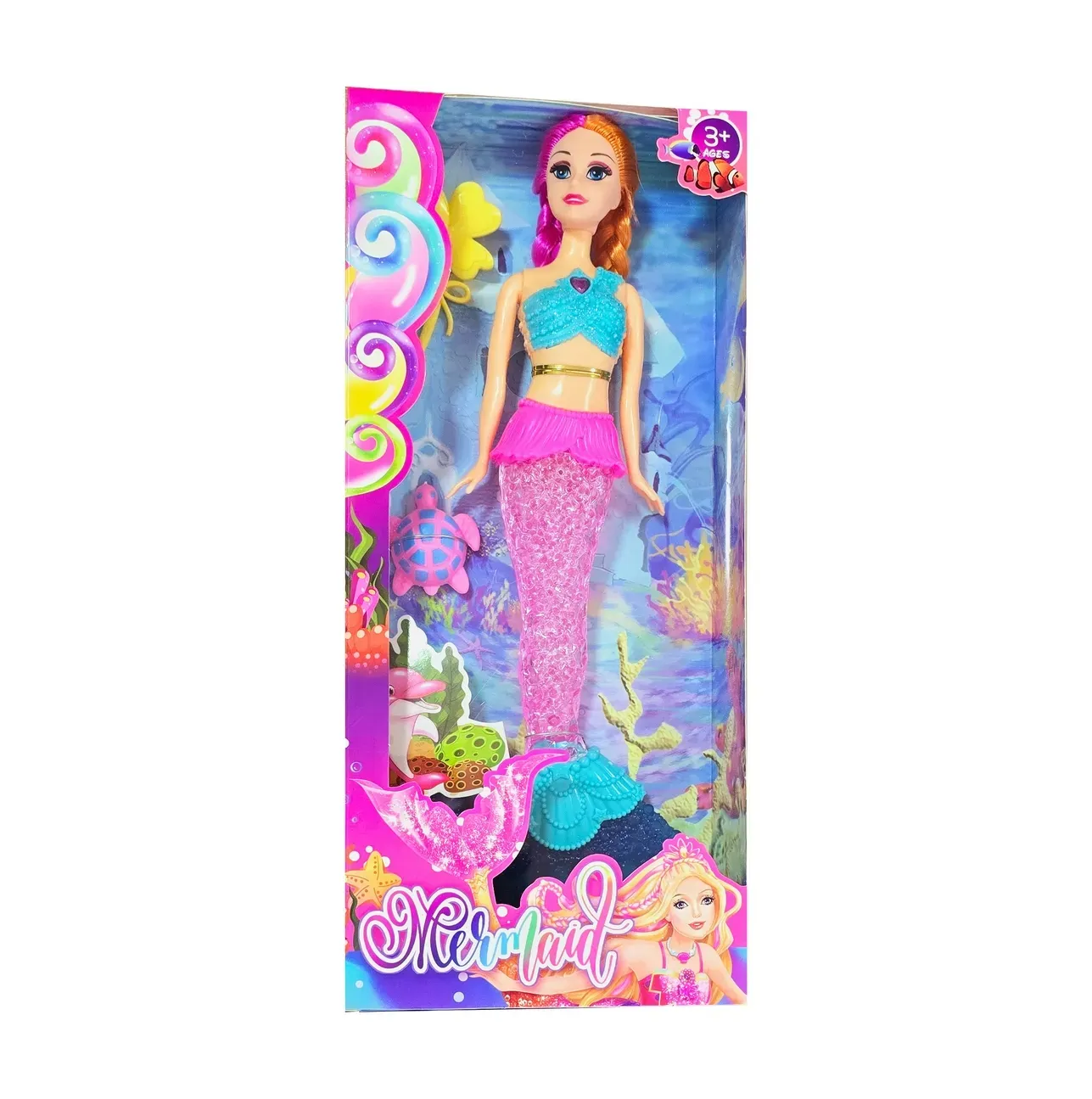 Muñeca Sirena Cola Multicolor Luces Juguete Niñas