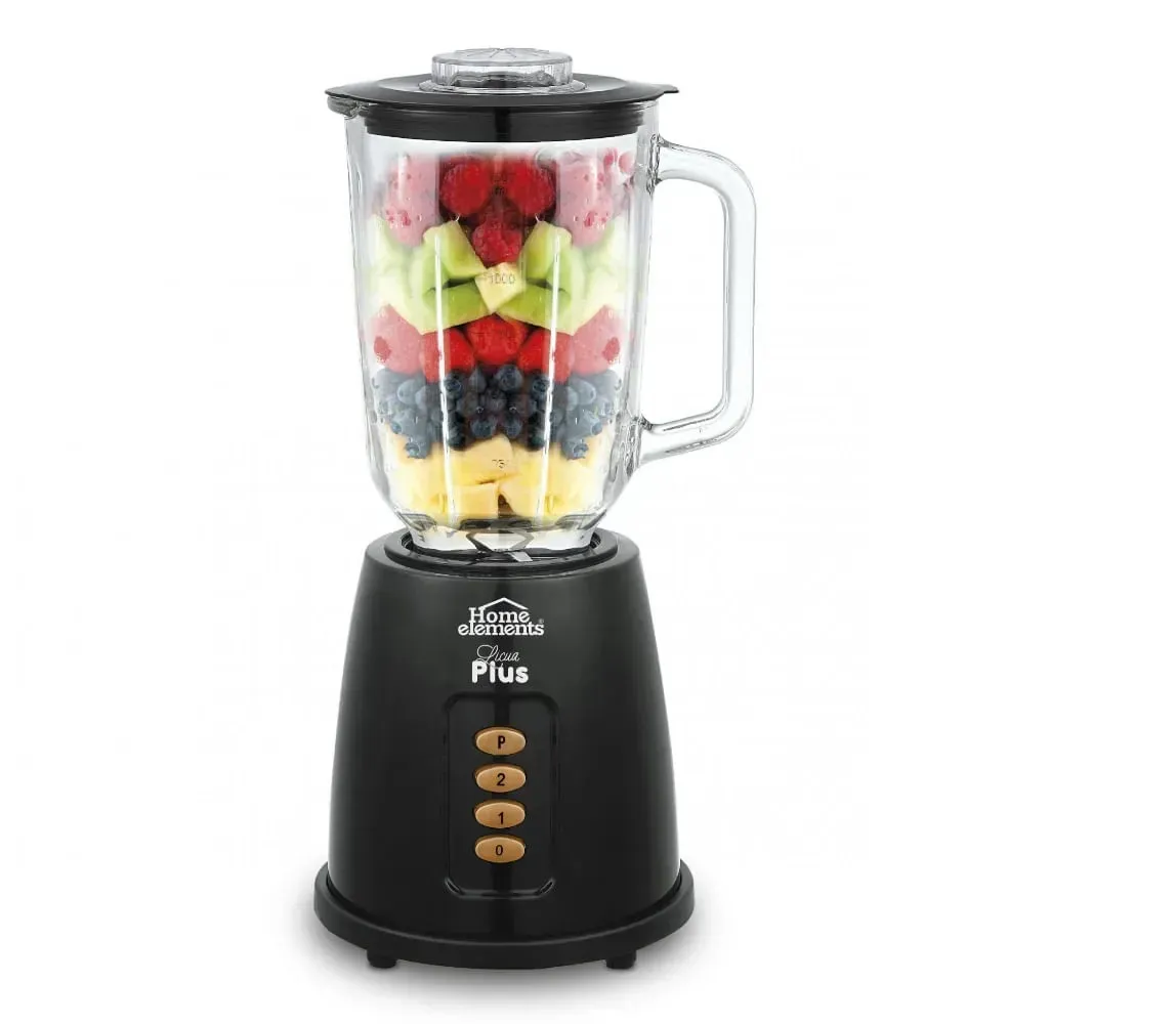 Licuadora Home Elements Con Vaso Vidrio Blender