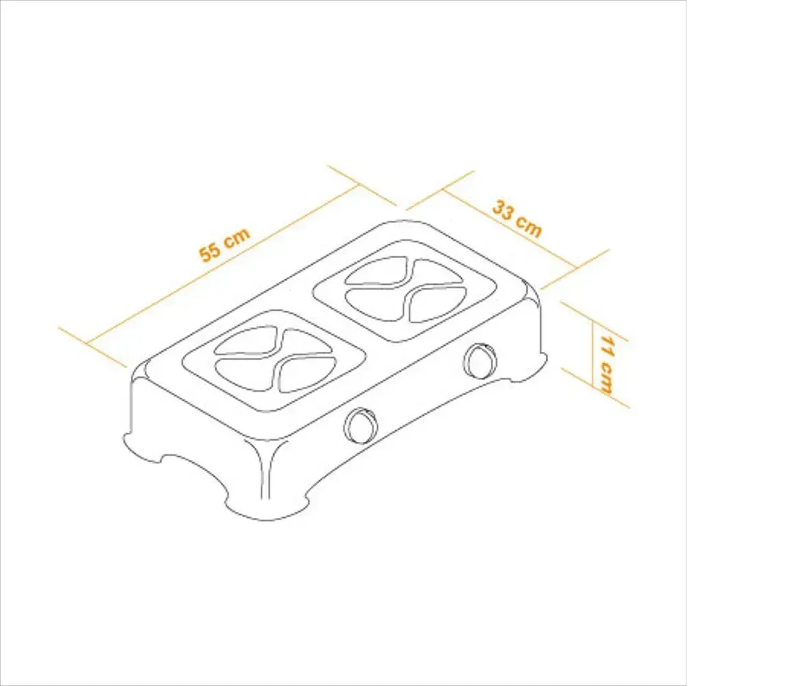 Estufa Sobre Mesa Sueco 2 Puestos