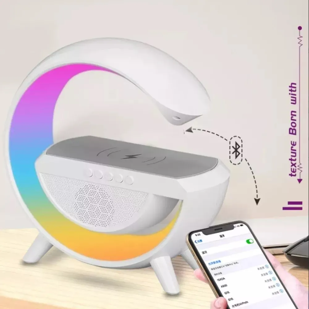 Lámpara De Mesa Altavoz Bluetooth Inteligente Carga Inalambr