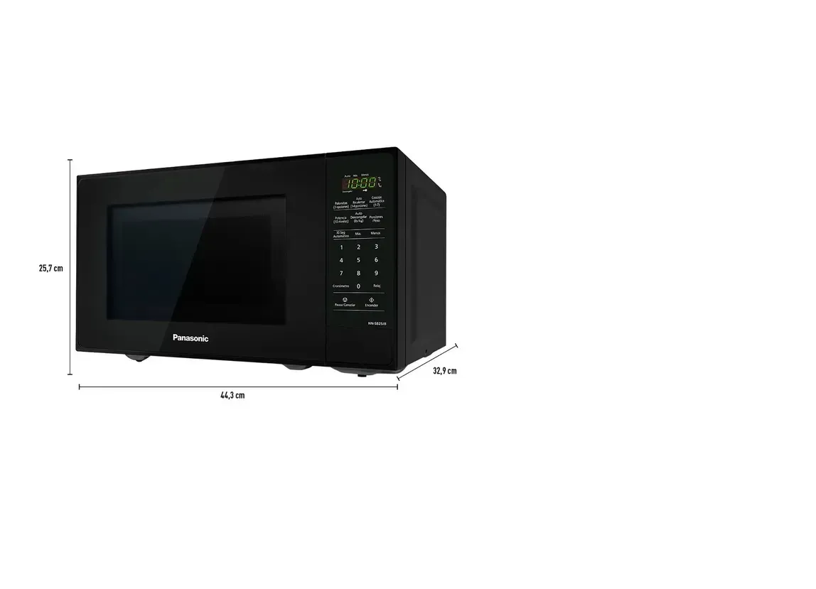 Microondas Horno Panasonic Nn-sb25jbruh 0.7pies Negro