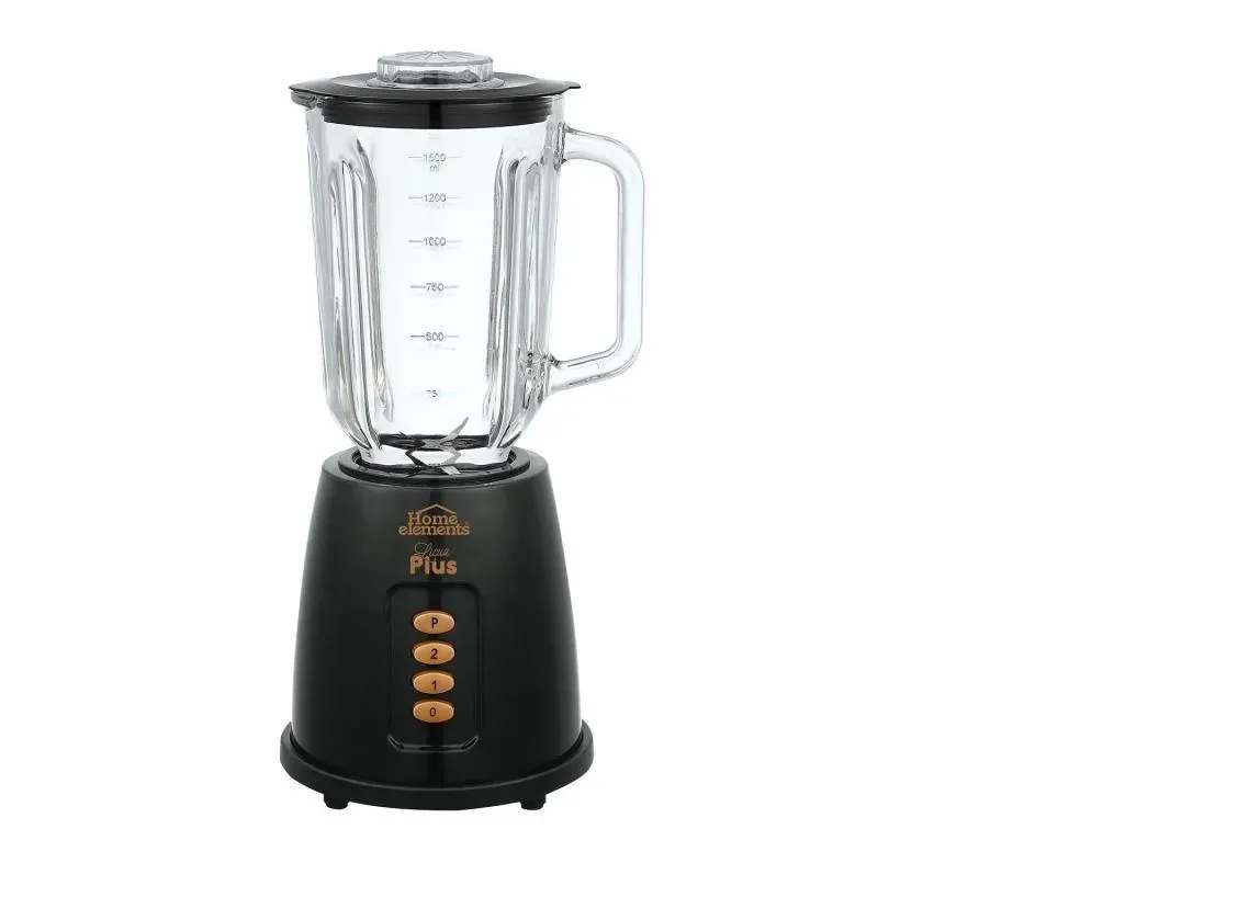 Licuadora Home Elements Con Vaso Vidrio Blender