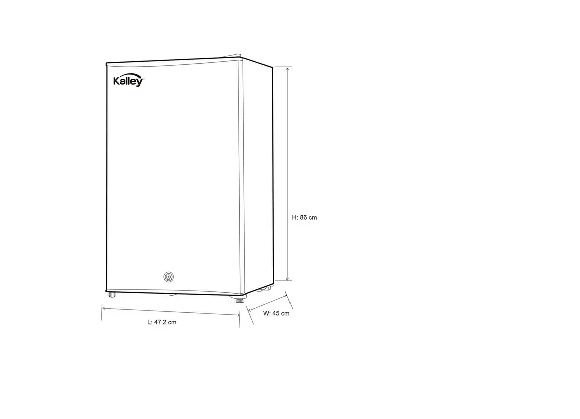 Minibar KALLEY Frost Una Puerta 93 Litros K-MB93G Gris