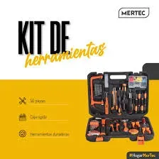 Kit de Herramientas Mertec 113 piezas MT-028B Negro