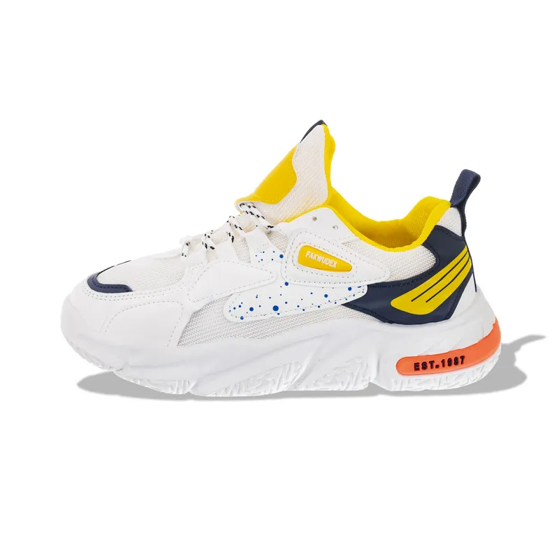 Tenis | Zapatillas | Calzado Deportivo Importado Multicolor Blanco y Amarillo