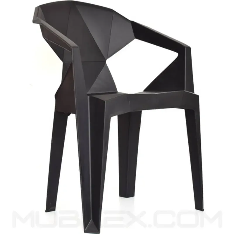 Silla river plastica apilable Negra