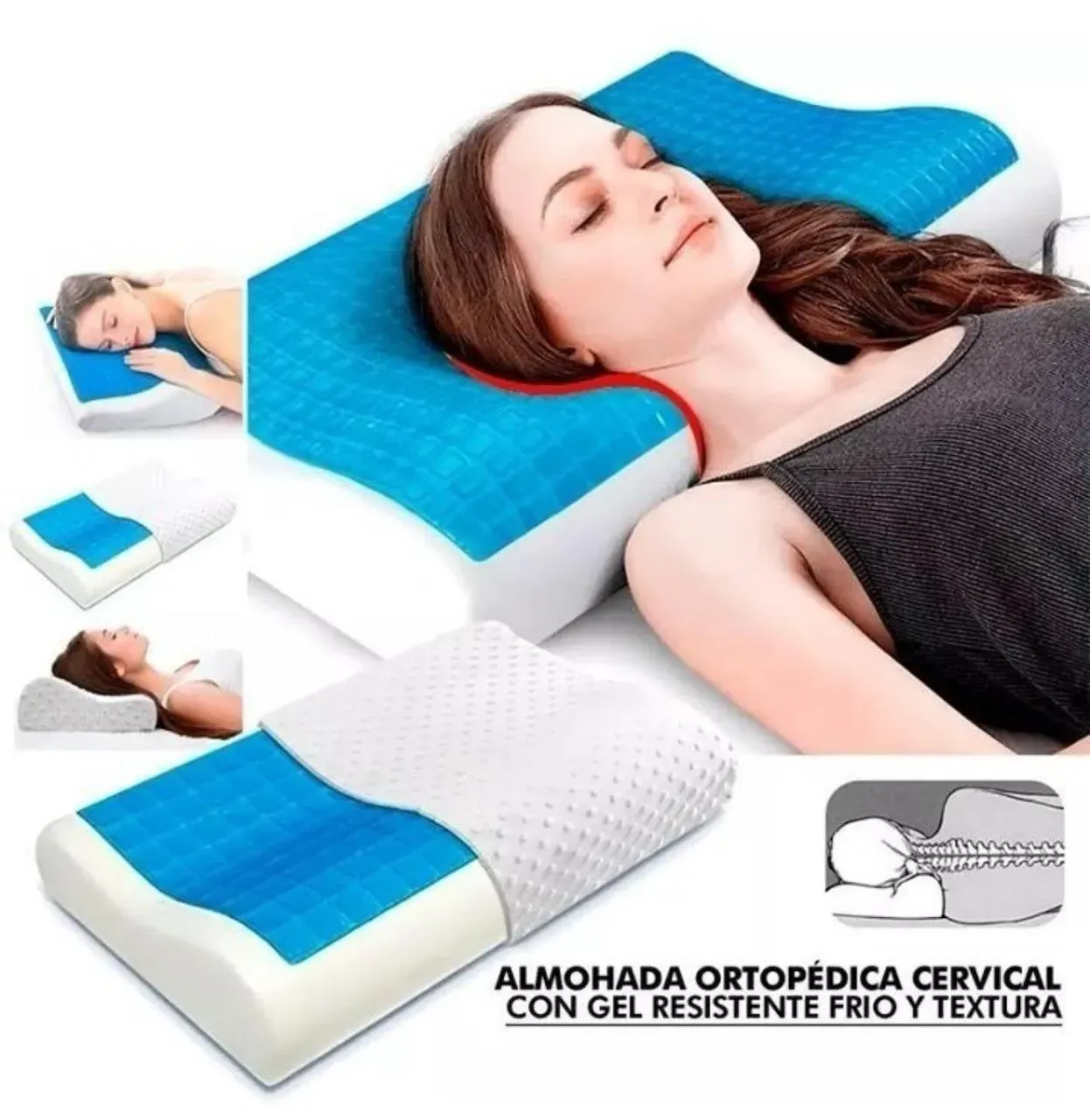 Almohada Cool Pillow Ortopédica Indeformable Con Gel 