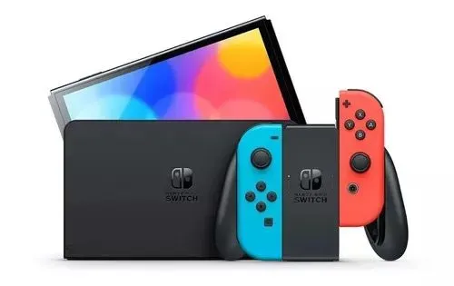 Nintendo Switch Oled  Neon +Vidrio +1 Año de Garantia