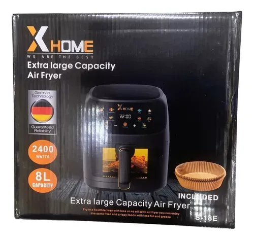 Freidora De Aire Sin Aceite Air Fryer Digital 8 Litros Xhome