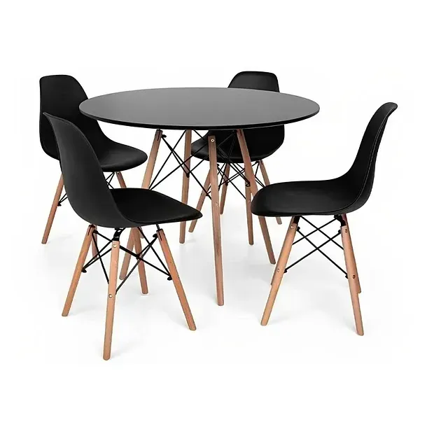 Mesa Eames 80cm Negro Minimalista