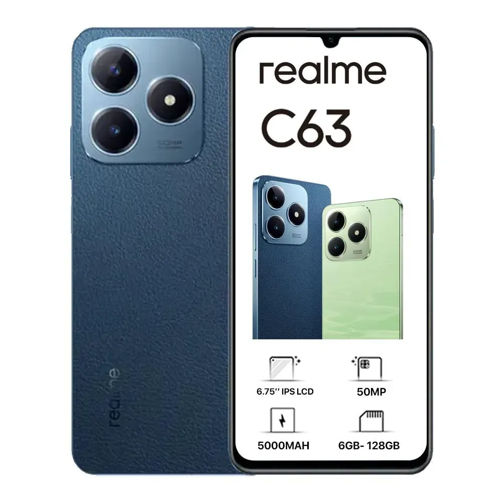 Celular Realme C63  256GB +Audifonos Negro 