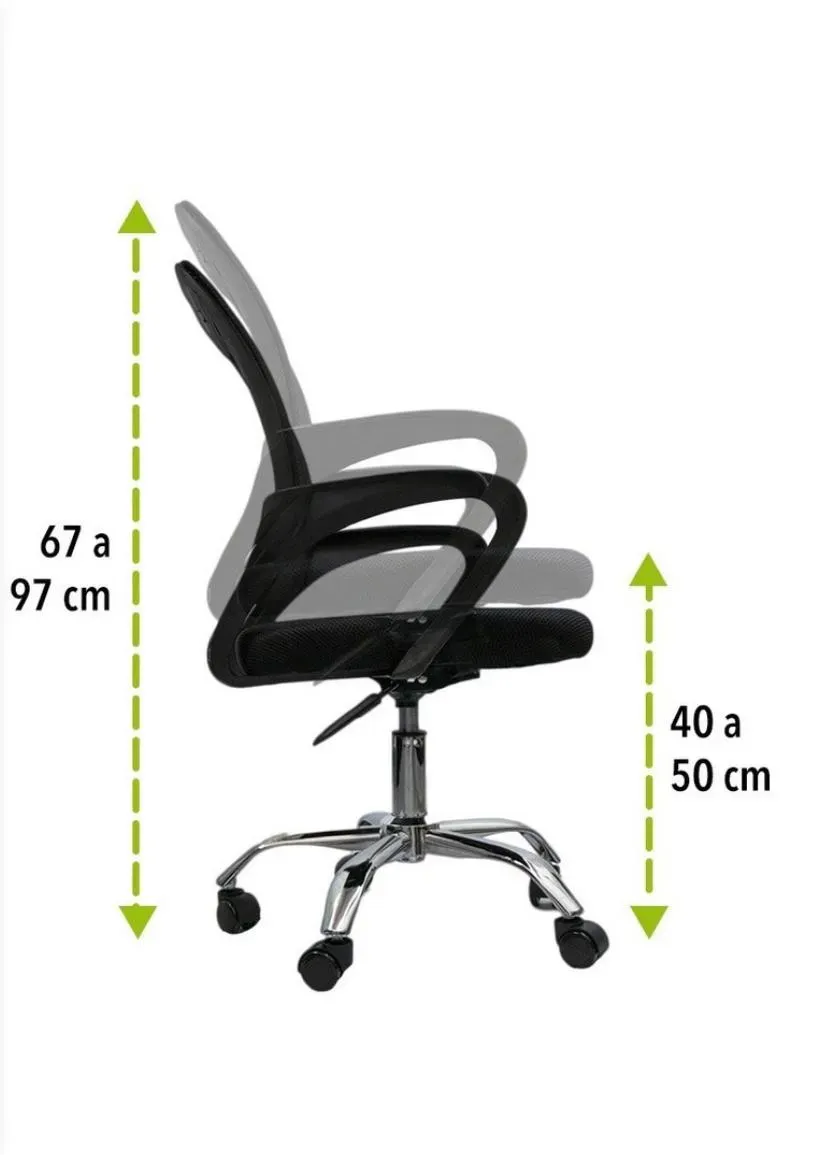 Silla Oficina Ejecutiva Secretaria Giratoria Ergonomica Negra