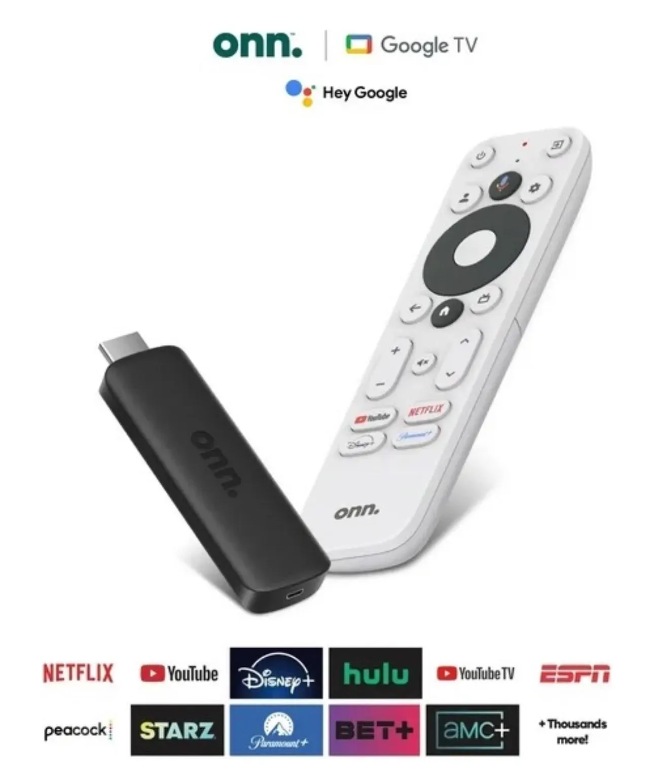 Watch Onn 2k Full Hd streaming Google TV Color Negro Tipo de control remoto De voz