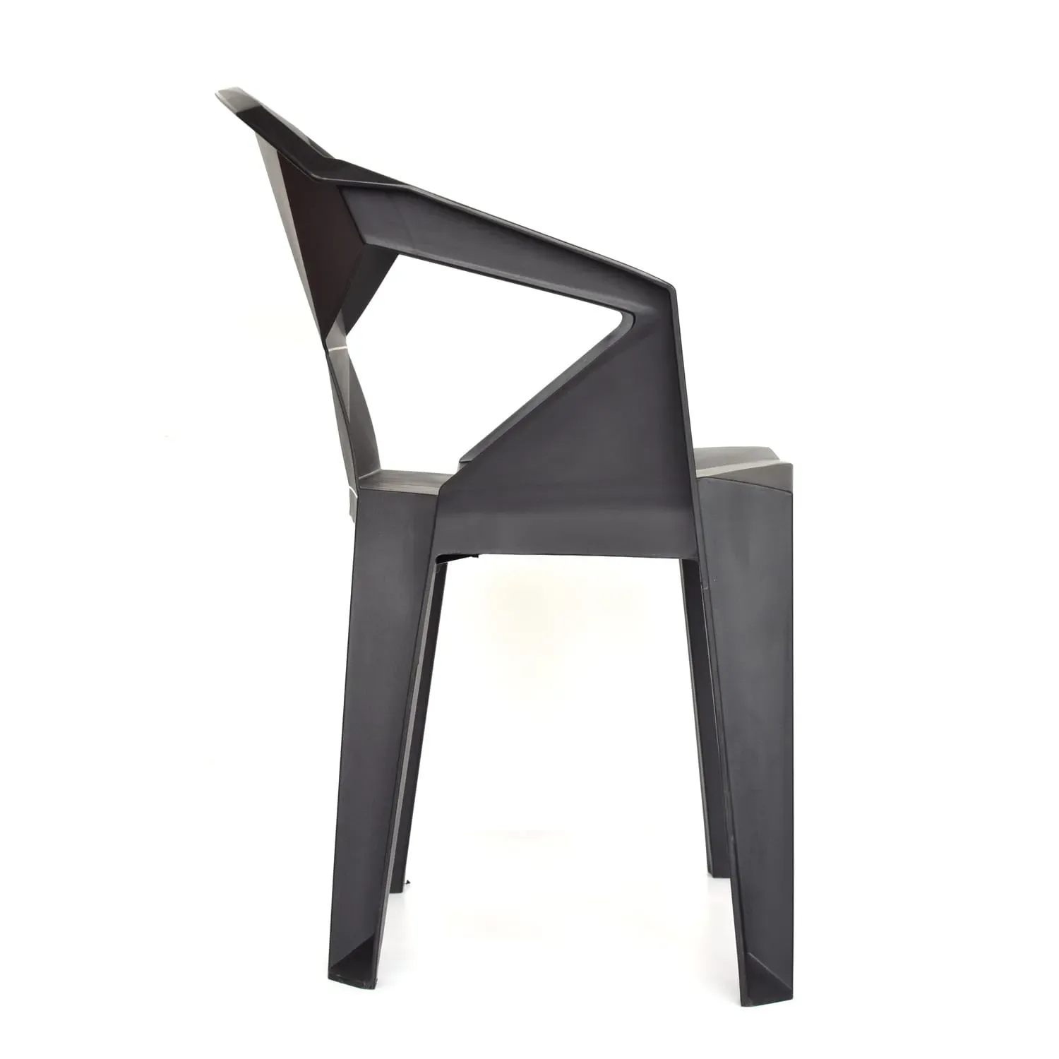 Silla river plastica apilable Negra